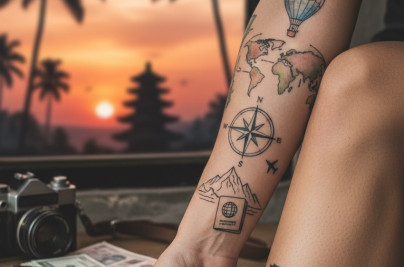 tattoo on a tourist's arm