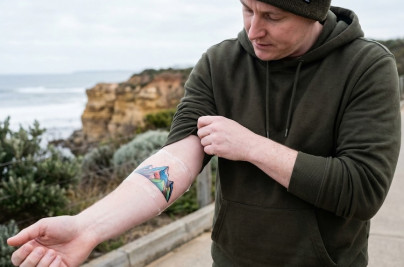 tattoo covered in winter